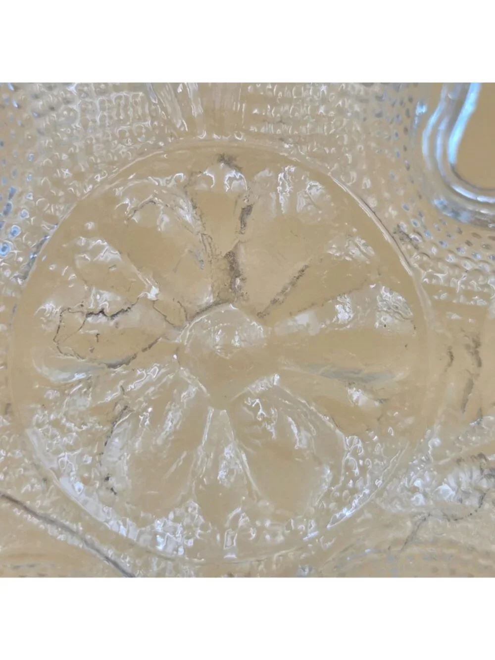 Tiara Indiana Glass Sandwich Clear Club Shamrock Dish Set of 3 Vintage